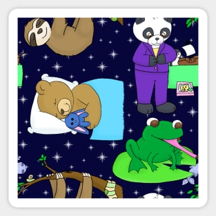 Bedtime Animals Print Sticker